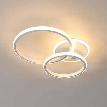 DELIPOP Plafon LED Techo Moderno, 42W 4700LM Lámpara de Techo LED Redondo, Blanco Luz de Techo Acrílico para Techo Para Sala de Estar Cocina Dormitorio Pasillo, Luz Cálida 3000K, Diámetro 52cm